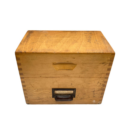 Registerbox Karteikartenbox Karteikasten Registerkasten Holz Vintage Mid Century