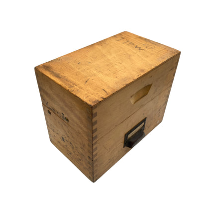 Registerbox Karteikartenbox Karteikasten Registerkasten Holz Vintage Mid Century