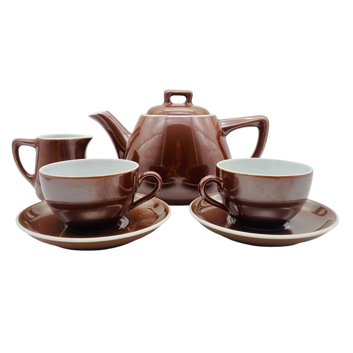 S.P.M. Walküre Bavaria Porzellan Teeservice braun irisierend 50er 60er Jahre Vintage