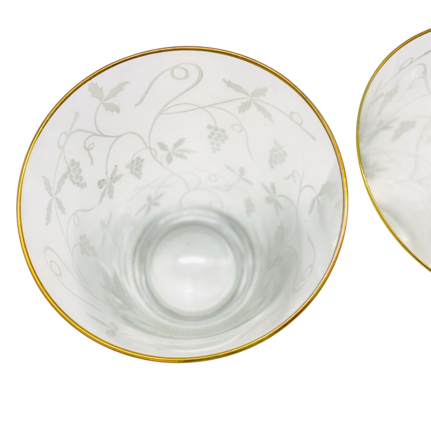 SPIEGELAU Wassergläser 9er Set Vintage 60er Jahre mit Goldrand und Weinrebendekor Glas