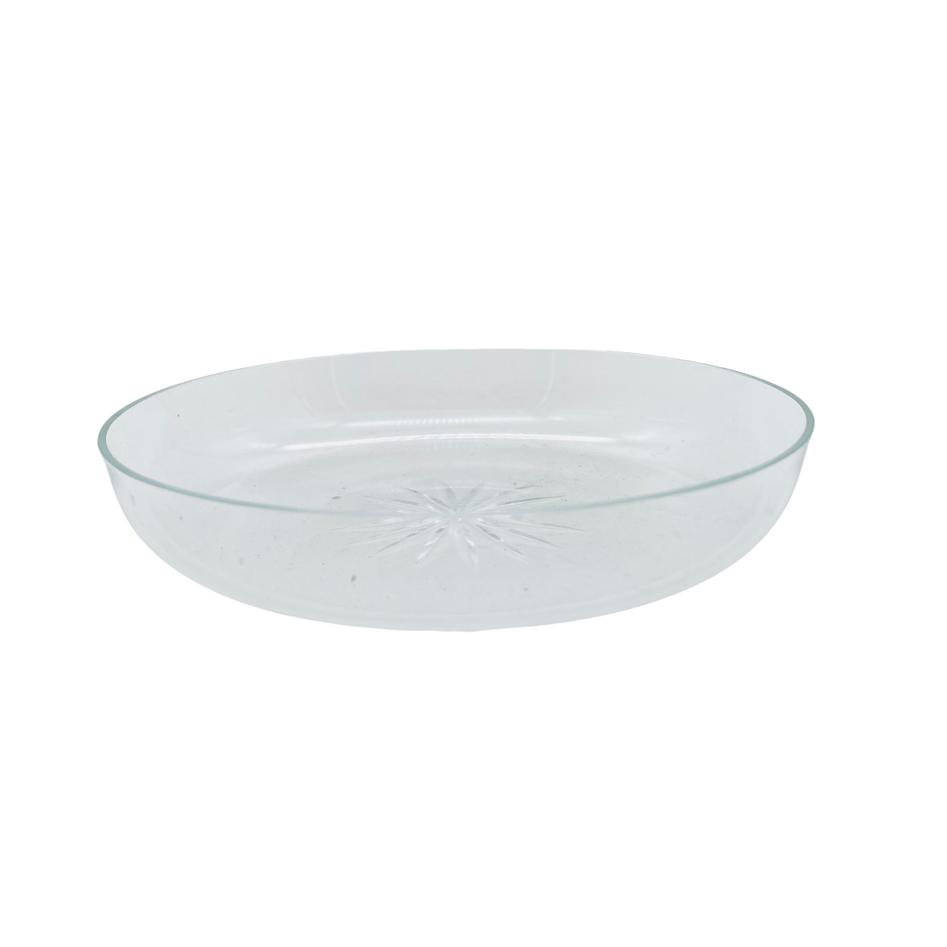 Schale Glas Mid Century 50er 60er Stern beschliffen Vintage
