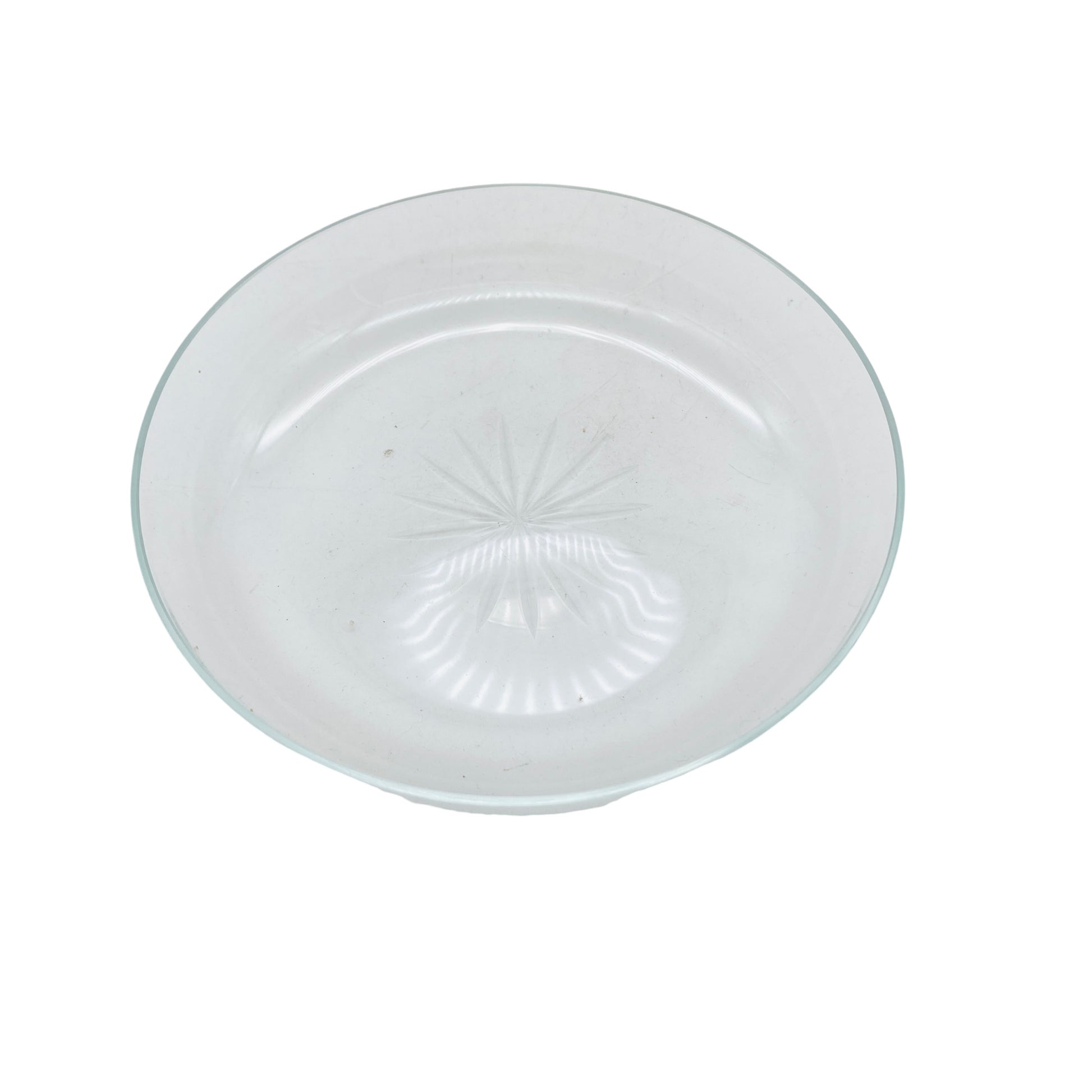 Schale Glas Mid Century 50er 60er Stern beschliffen Vintage