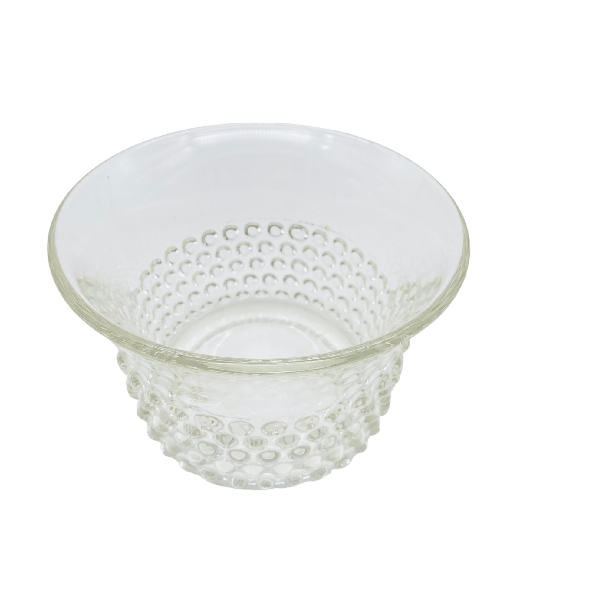 Schale Glas transparent Noppen 60er 70er Vintage Mid Century Lounge