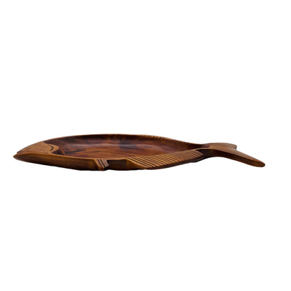 Schale aus Holz FISCH Vintage Mid Century 60er 70er Jahre