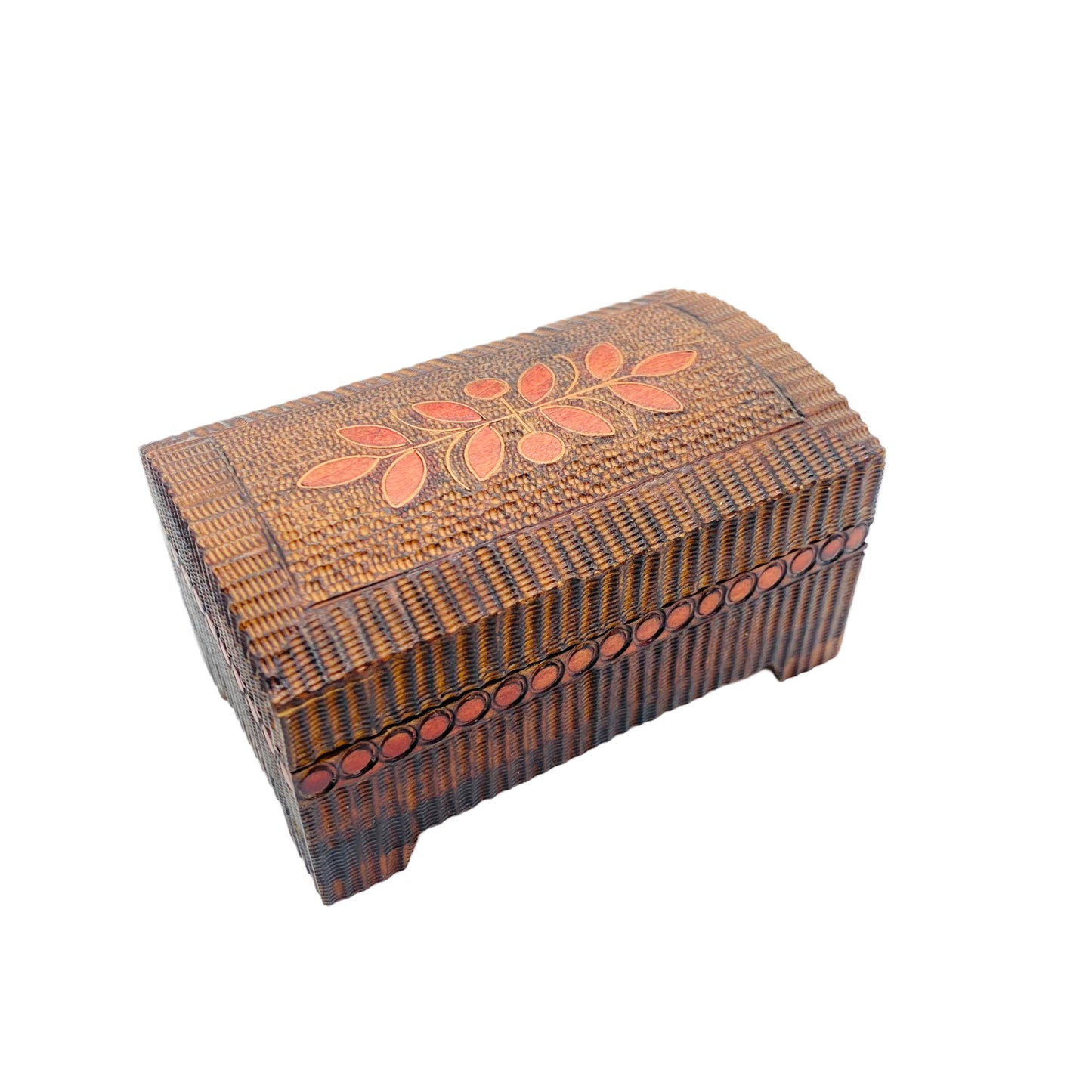 Schatulle Holz Vintage 60er 70er Intarsien Dose Mid Century