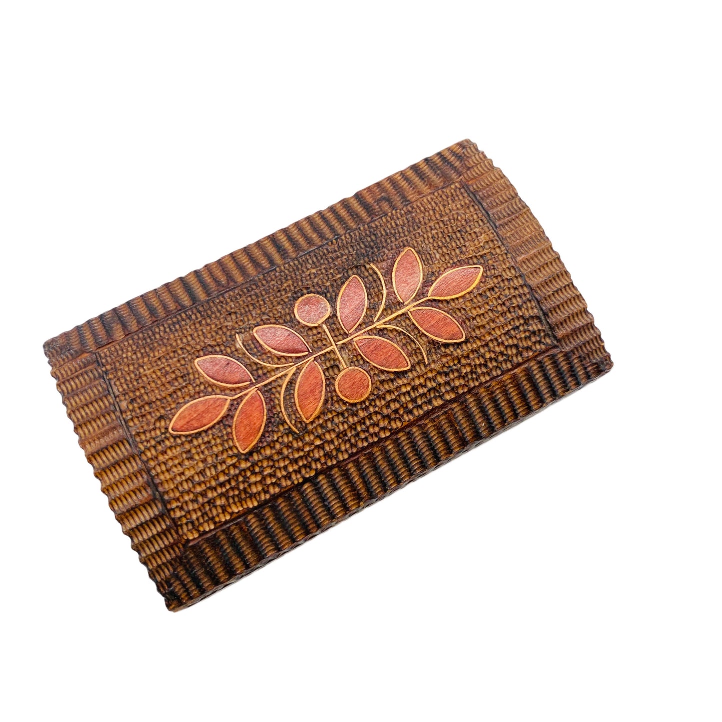 Schatulle Holz Vintage 60er 70er Intarsien Dose Mid Century