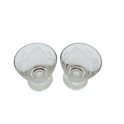 Schnapsgläser beschliffen Set Mid Century 50er Jahre Glas