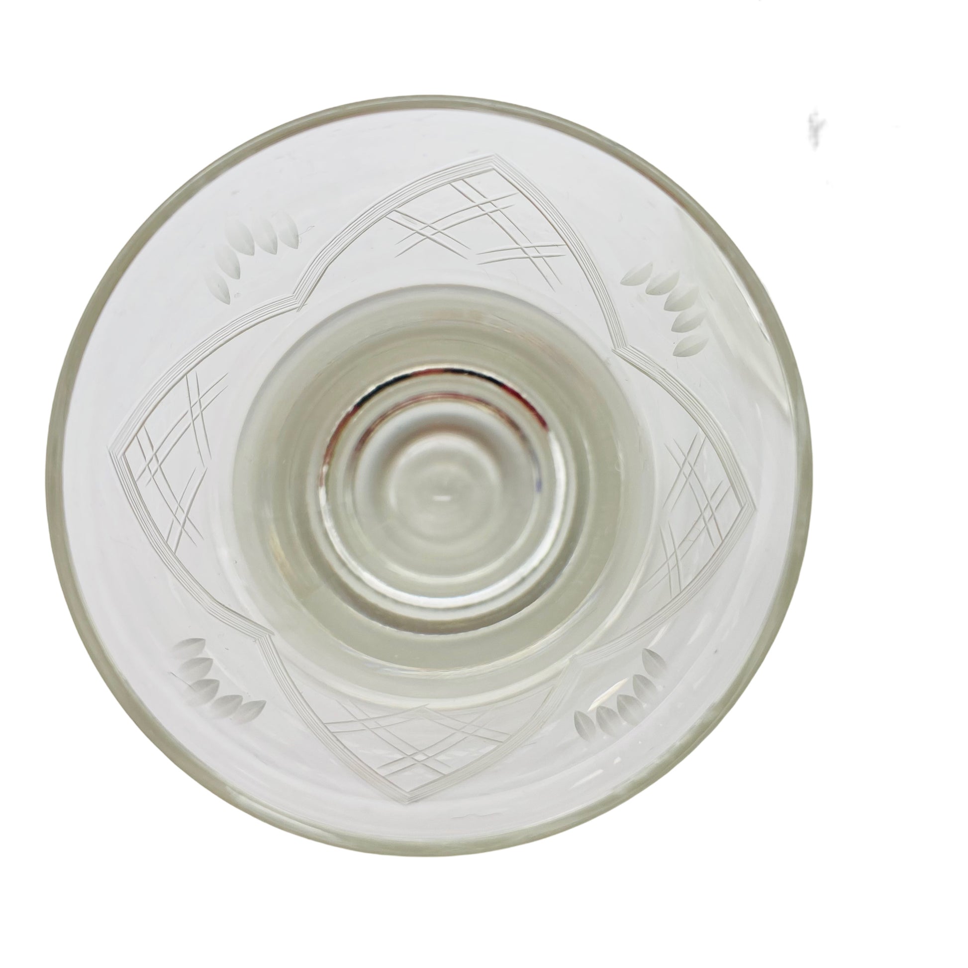 Schnapsgläser beschliffen Set Mid Century 50er Jahre Glas