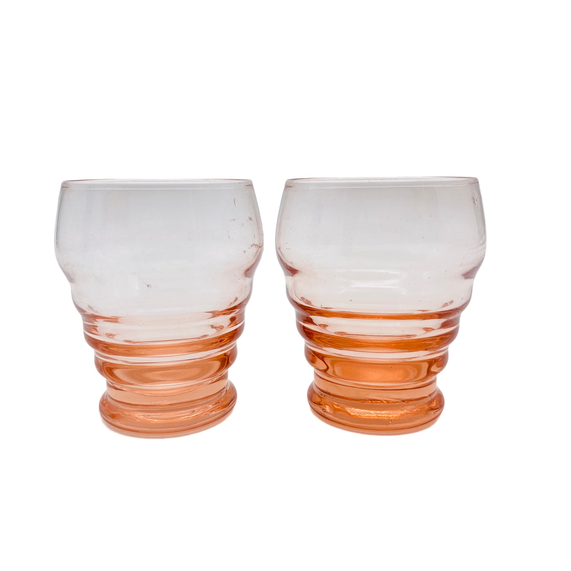 Schnapsgläser rosa rosé Set 70er Jahre Vintage Glas