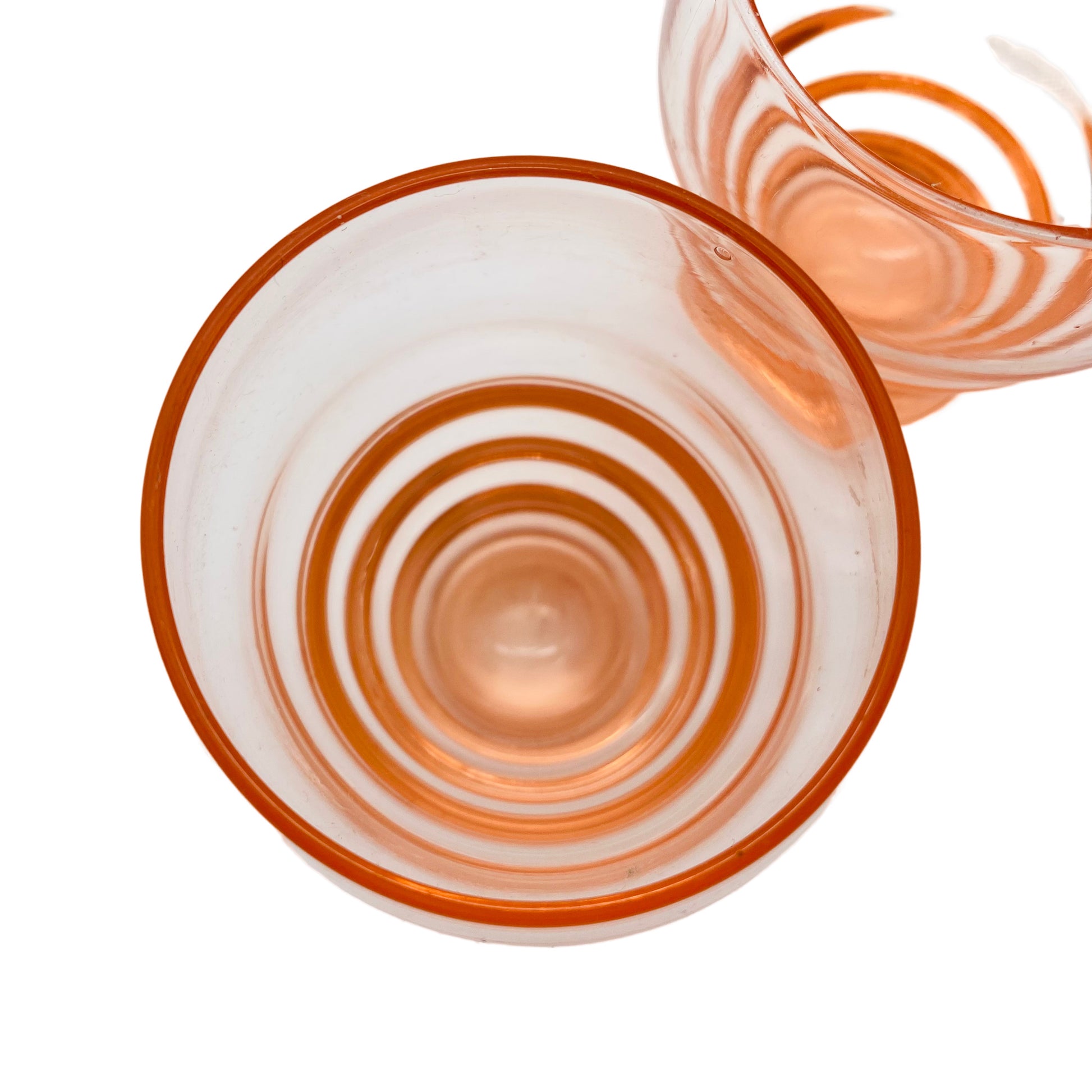 Schnapsgläser rosa rosé Set 70er Jahre Vintage Glas