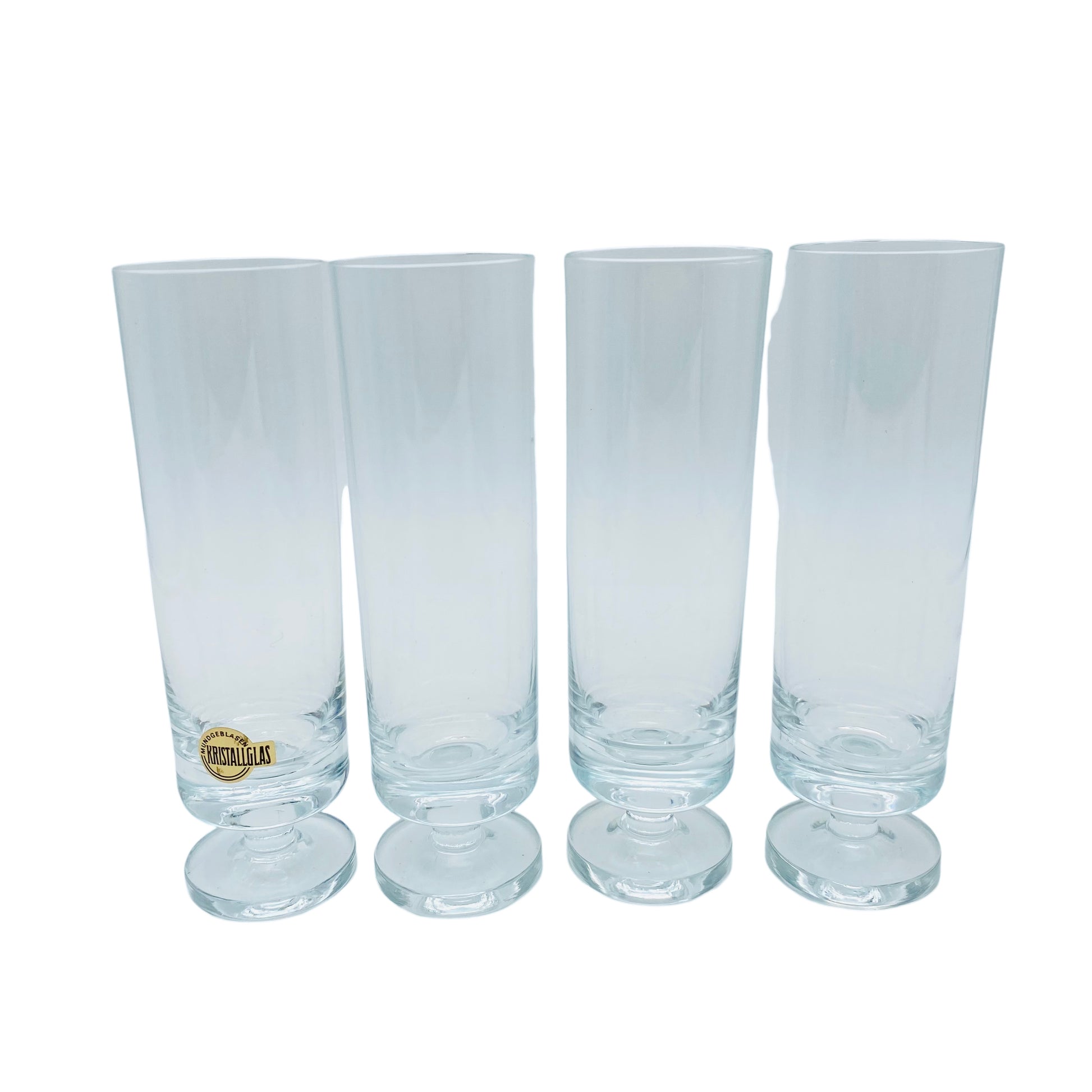 Sektflöten 70er Jahre Vintage Sektgläser Glas transparent
