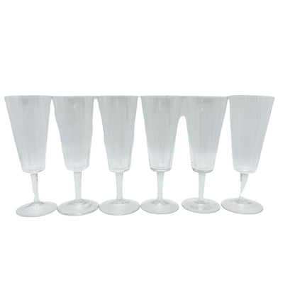 Sektgläser beschliffen 50er 60er Vintage Mid Century Gläser Glas Rillen