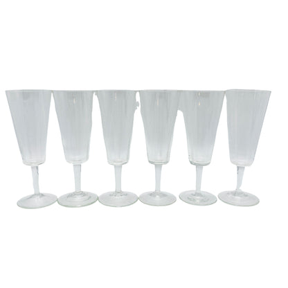 Sektgläser beschliffen 50er 60er Vintage Mid Century Gläser Glas Rillen