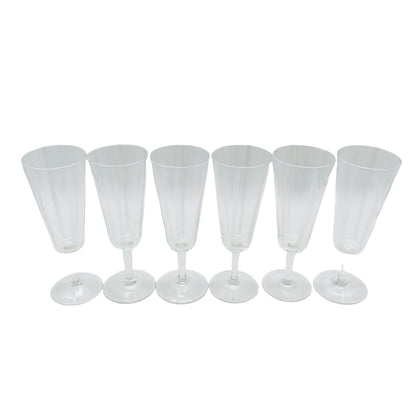 Sektgläser beschliffen 50er 60er Vintage Mid Century Gläser Glas Rillen