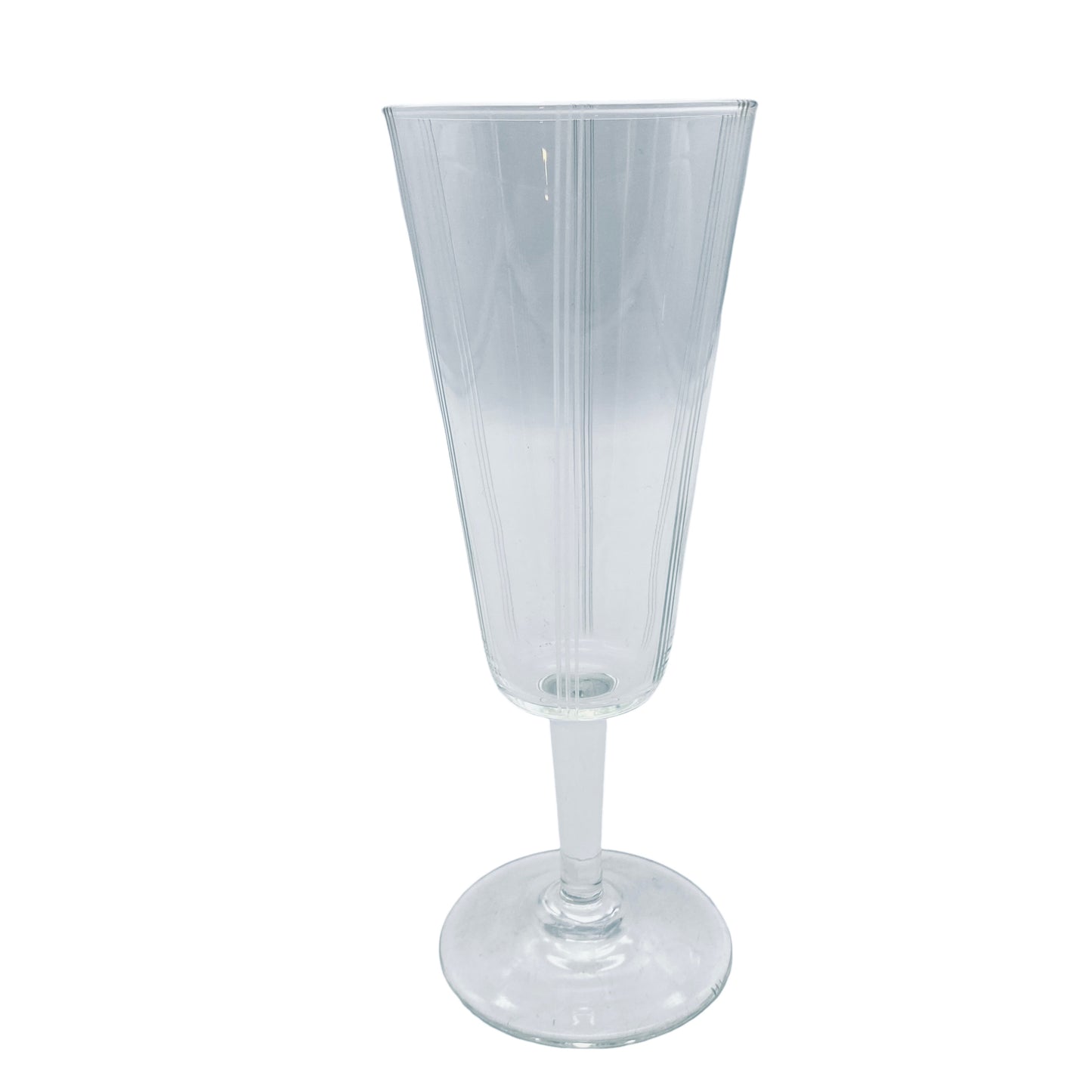 Sektgläser beschliffen 50er 60er Vintage Mid Century Gläser Glas Rillen