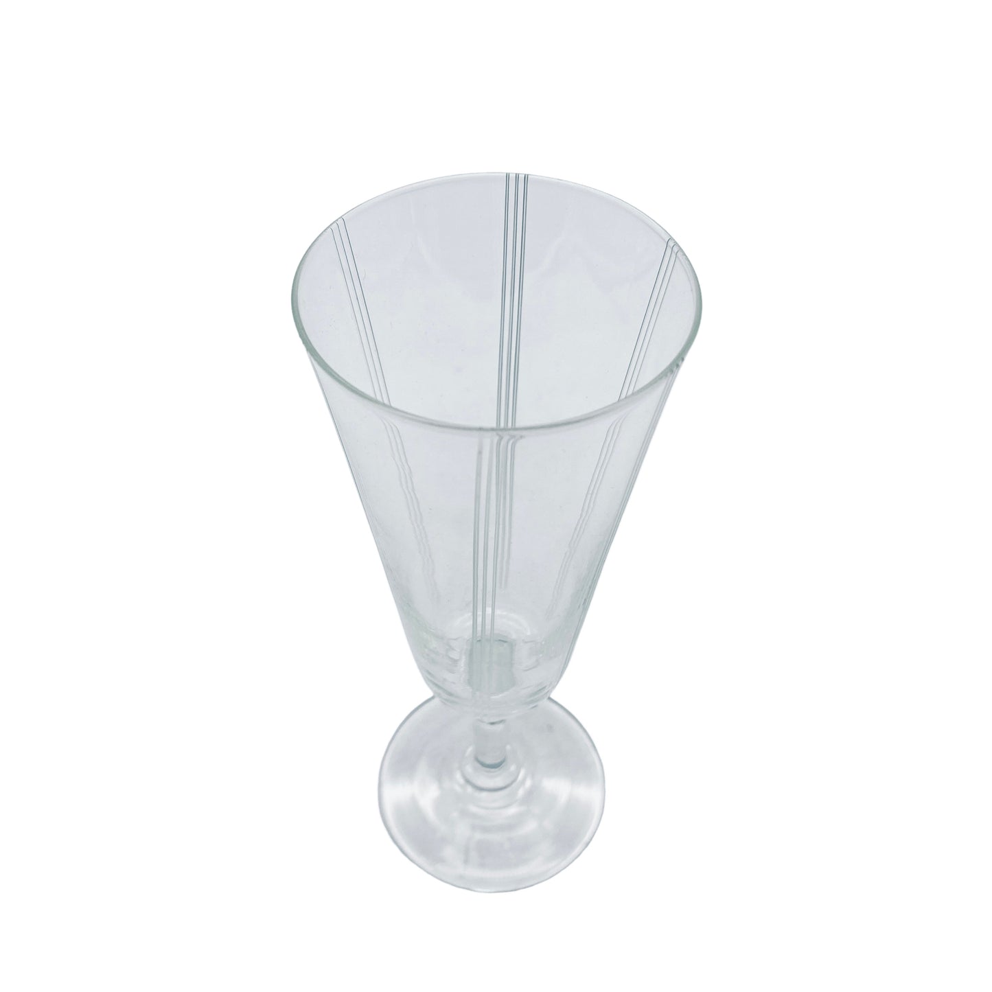 Sektgläser beschliffen 50er 60er Vintage Mid Century Gläser Glas Rillen