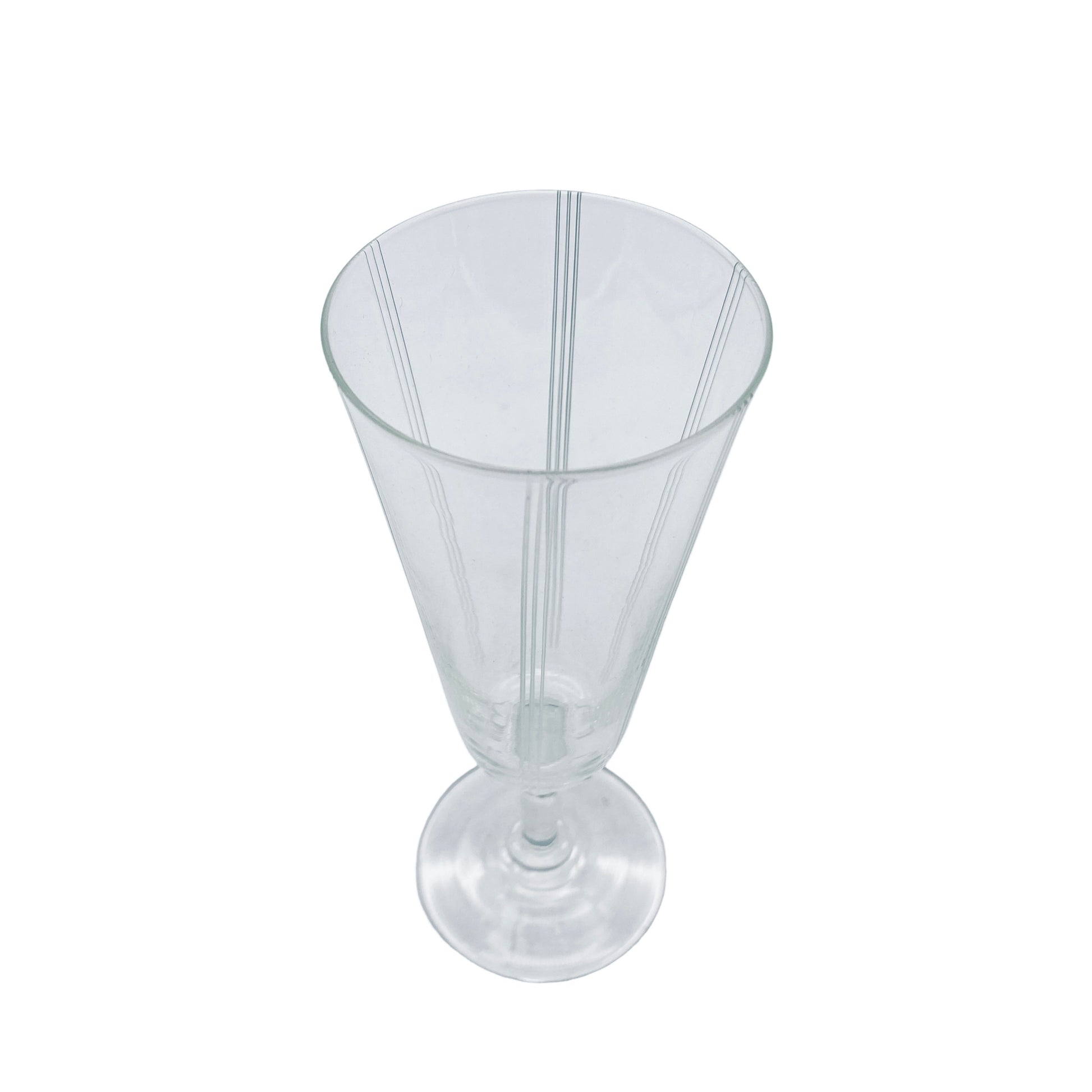 Sektgläser beschliffen 50er 60er Vintage Mid Century Gläser Glas Rillen