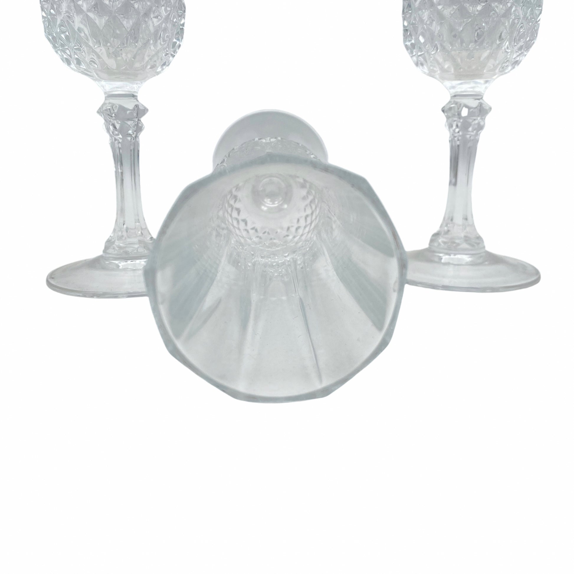 Sektgläser beschliffen Vintage Set Gläser Glas