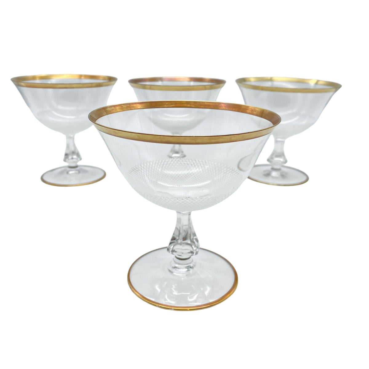 Vintage Sektglas Goldfarben 50er/60er