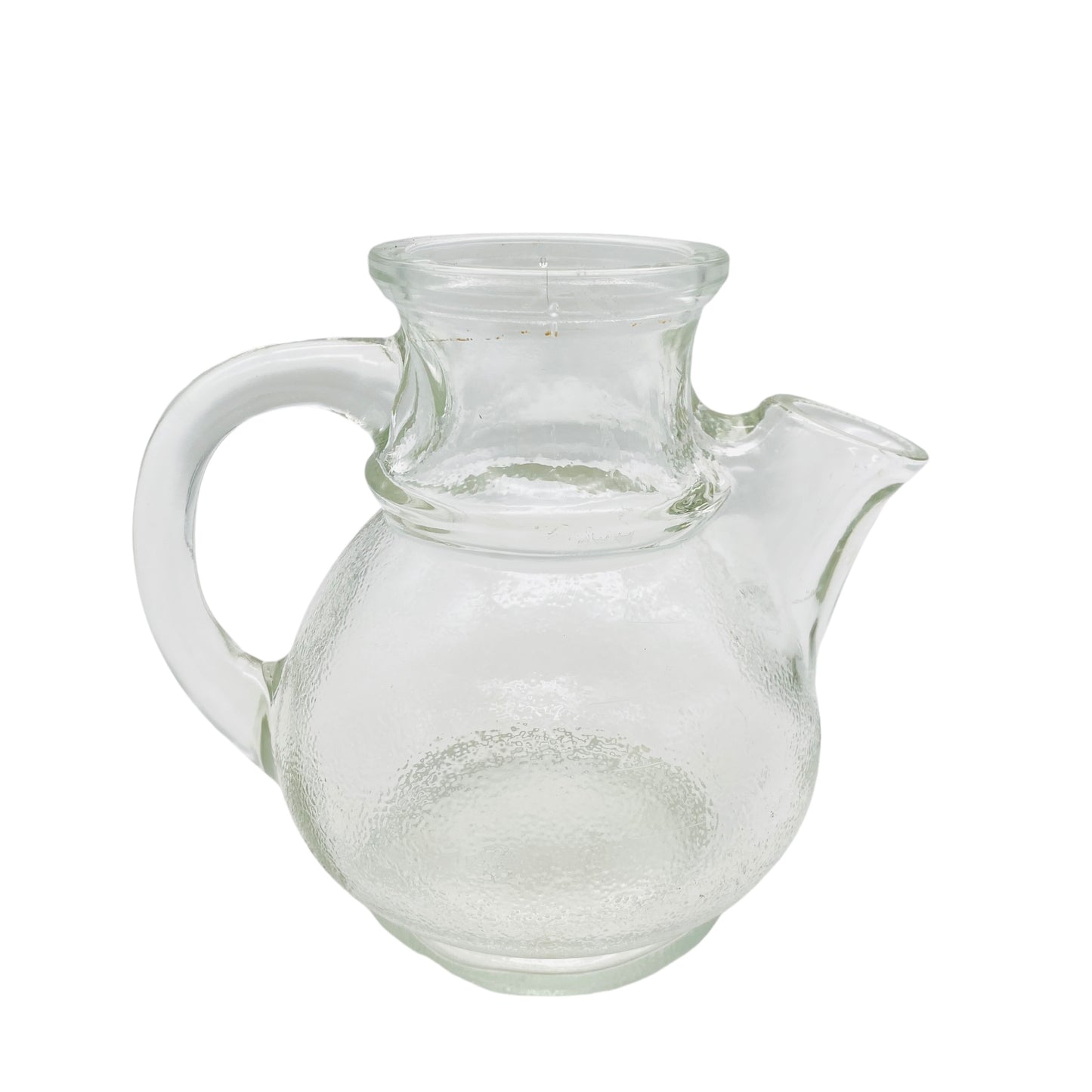 TISCHFEIN Nusskanne Erdnusskanne mit Korkverschluss 70er 80er Jahre Vintage Glas
