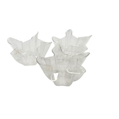 Taschentuch Schalen Windlichter 70er Jahre Dekoration Acrylglas Plexiglas transparent Servietten