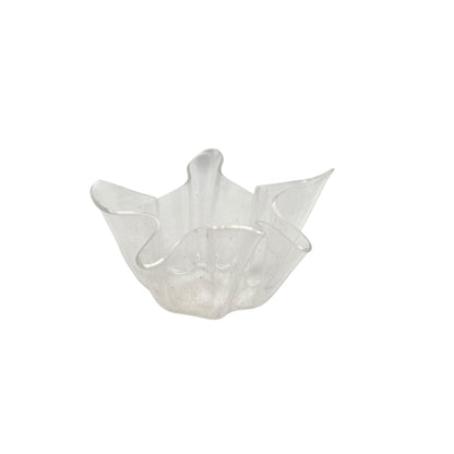 Taschentuch Schalen Windlichter 70er Jahre Dekoration Acrylglas Plexiglas transparent Servietten