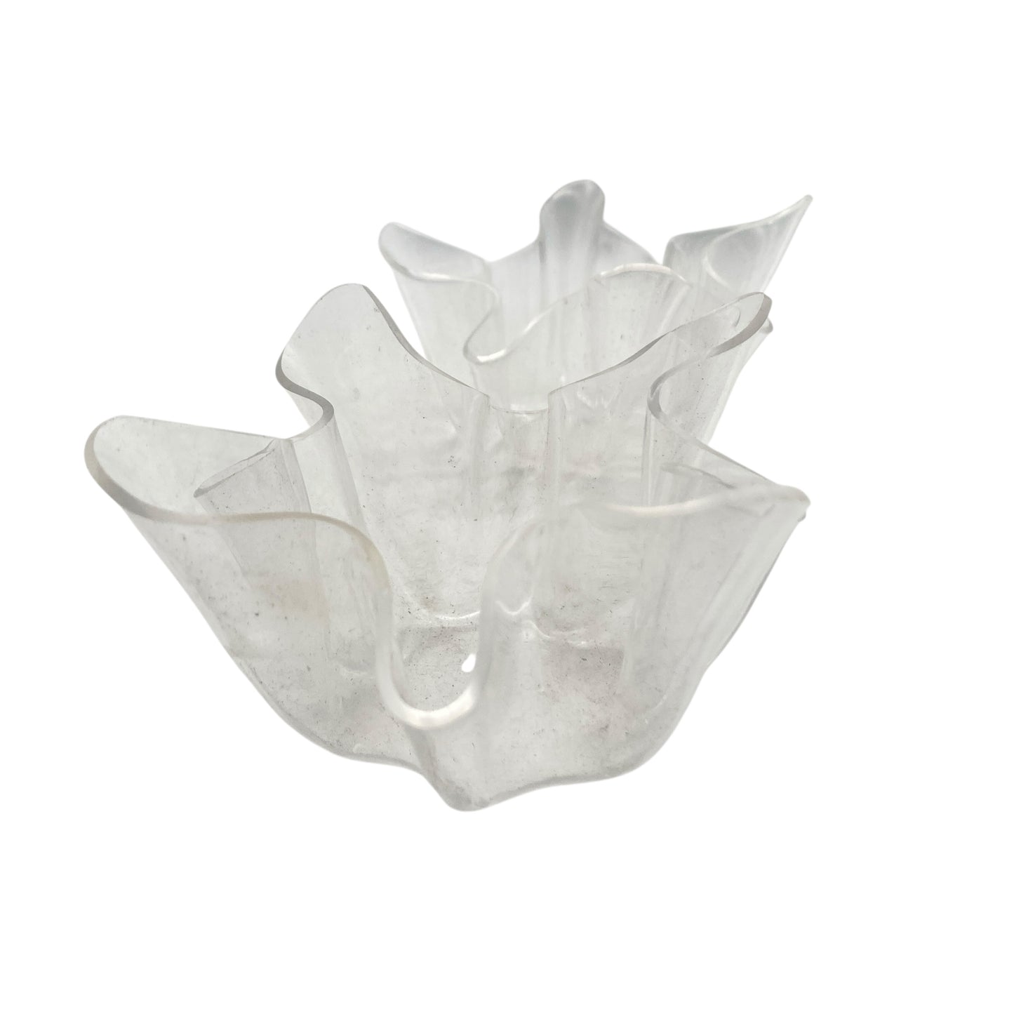 Taschentuch Schalen Windlichter 70er Jahre Dekoration Acrylglas Plexiglas transparent Servietten