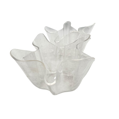 Taschentuch Schalen Windlichter 70er Jahre Dekoration Acrylglas Plexiglas transparent Servietten