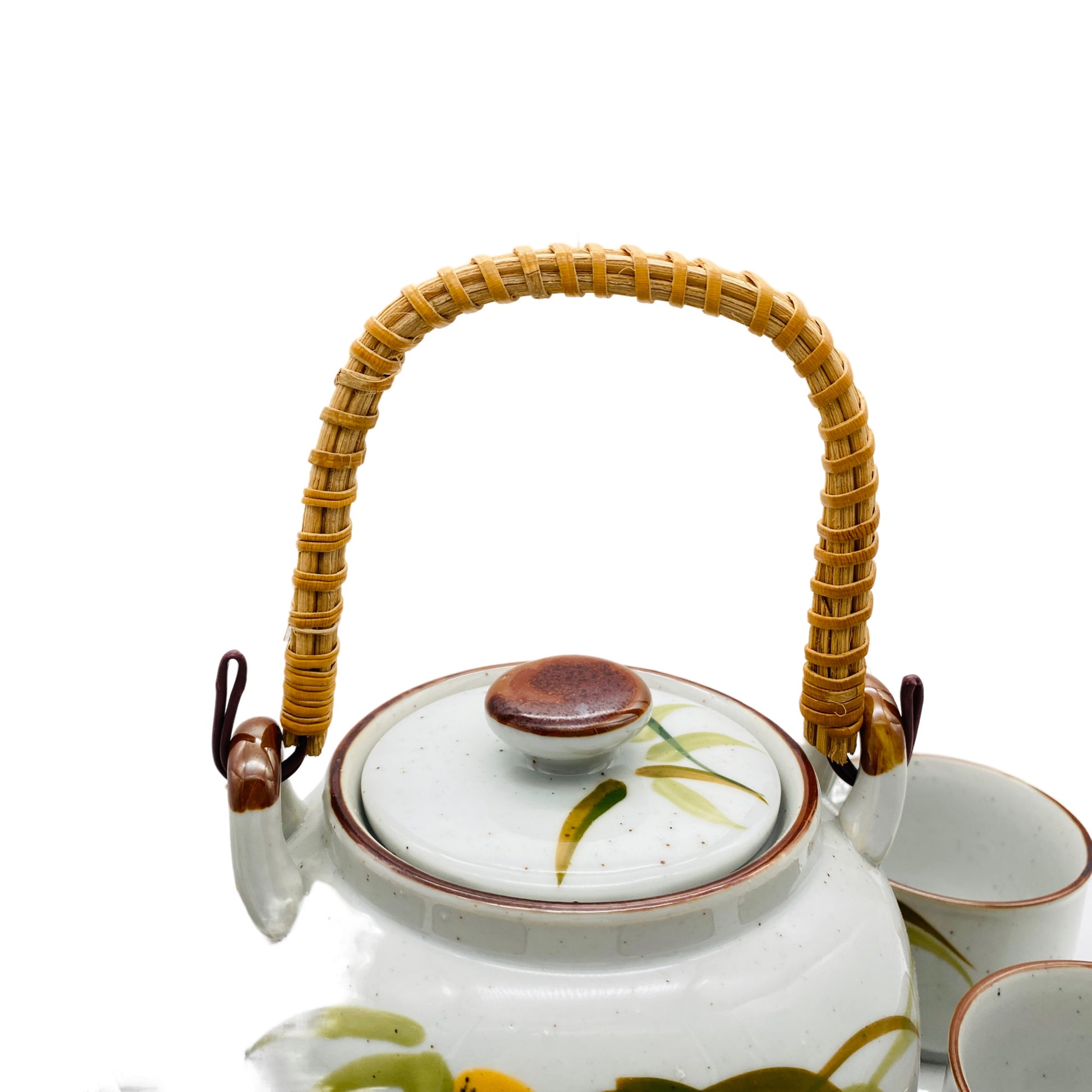Teeservice Teekanne Teeschalen Set Porzellan asiatisches Design Vintage