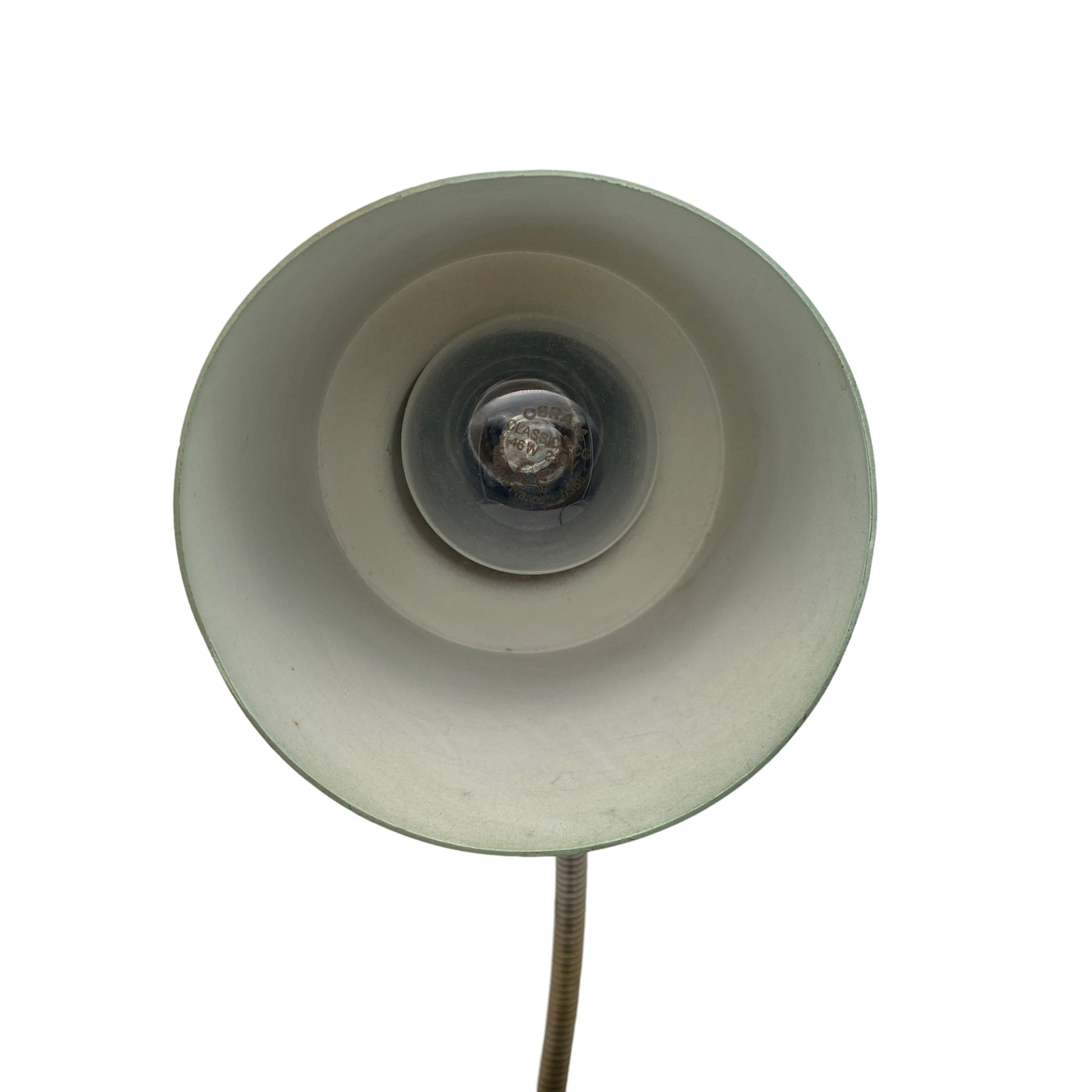 Tischleuchte Metall grün schwarz 60er 70er Bürolampe Vintage