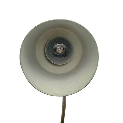 Tischleuchte Metall grün schwarz 60er 70er Bürolampe Vintage