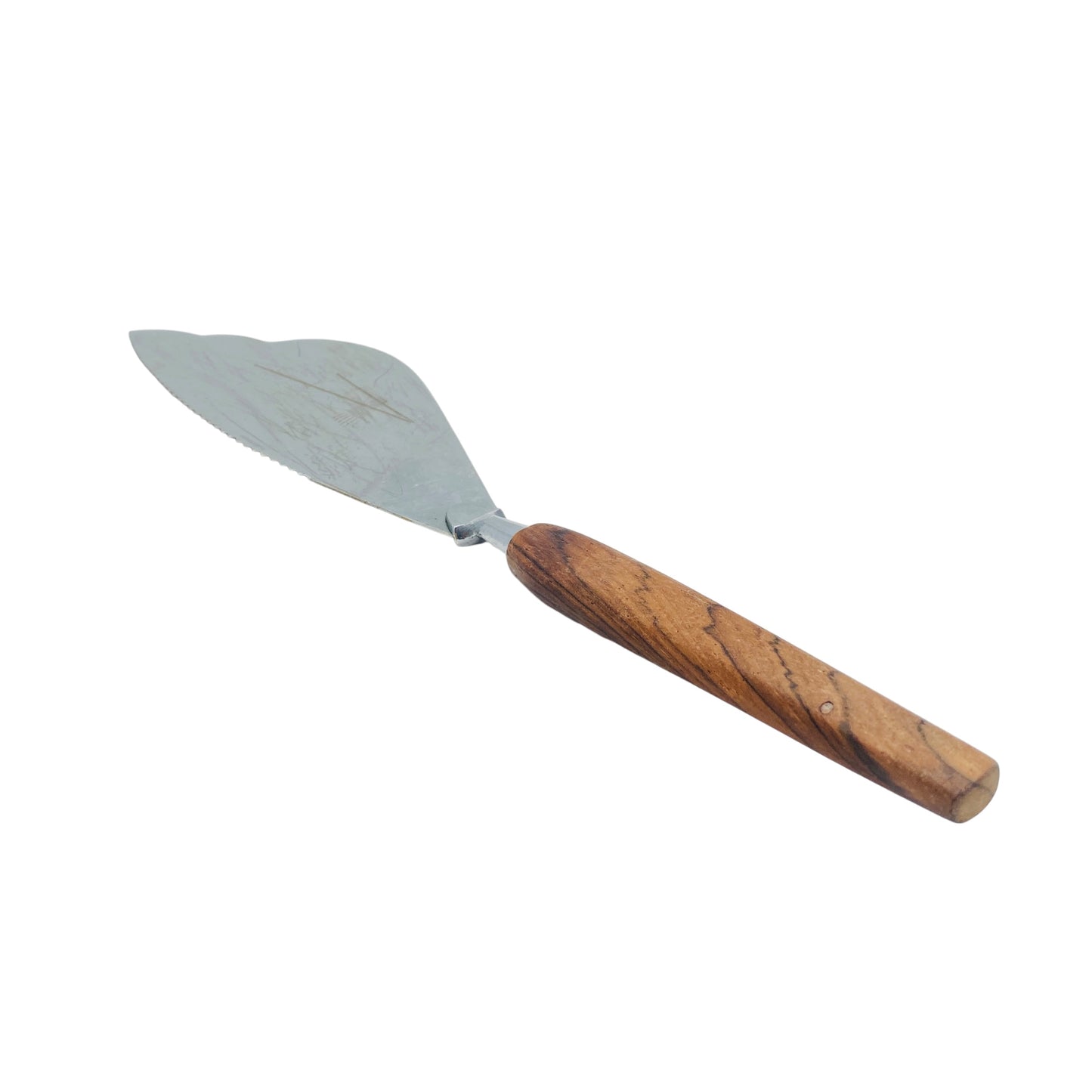 Tortenheber Holzgriff Vintage mit Messer Kante Edelstahl mit Muster