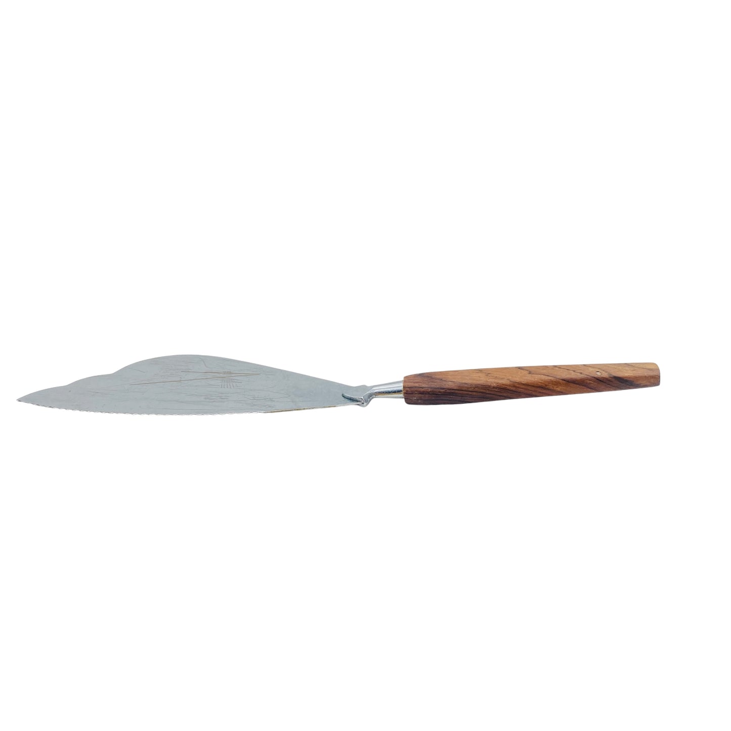Tortenheber Holzgriff Vintage mit Messer Kante Edelstahl mit Muster