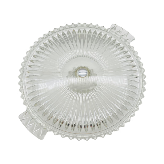 Tortenplatte Glas mit Ständer Kuchenplatte transparent D 30 cm Servierplatte Vintage