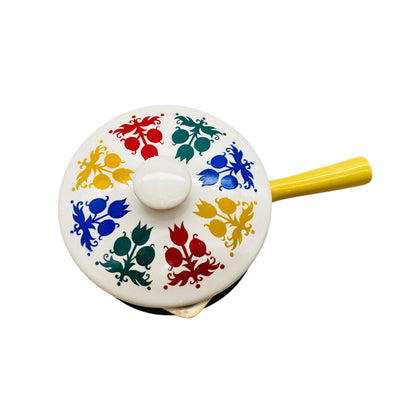 VILLEROY & BOCH Luxembourg Buttertopf Keramik gelb pastell 50er 60er Jahre mit Stövchen