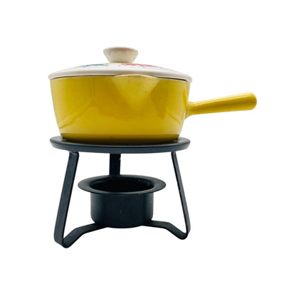 VILLEROY & BOCH Luxembourg Buttertopf Keramik gelb pastell 50er 60er Jahre mit Stövchen