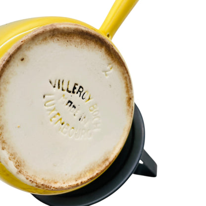 VILLEROY & BOCH Luxembourg Buttertopf Keramik gelb pastell 50er 60er Jahre mit Stövchen