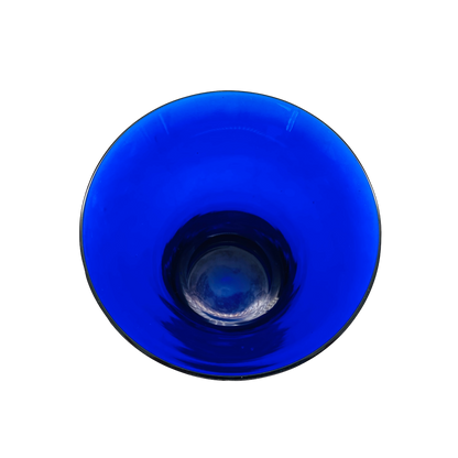Vase blau Glas 60er 70er Mid Century Lounge Vintage Dekoration