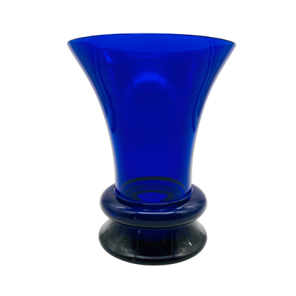 Vase blau Glas 60er 70er Mid Century Lounge Vintage Dekoration