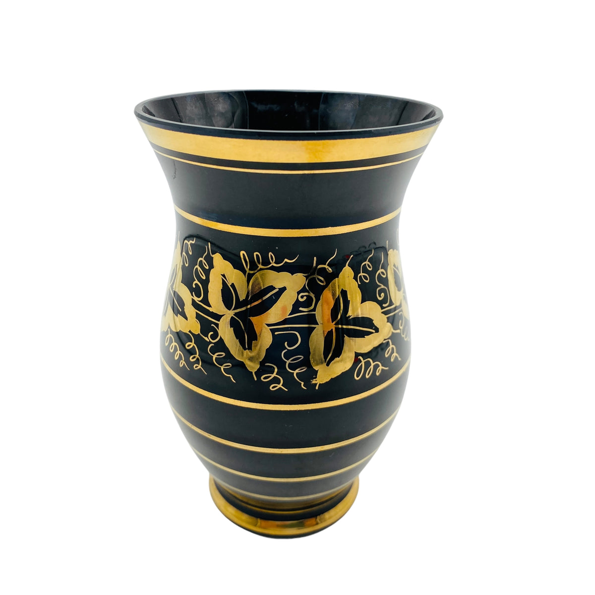 Vintage Vase Goldfarben H 12,5cm gold