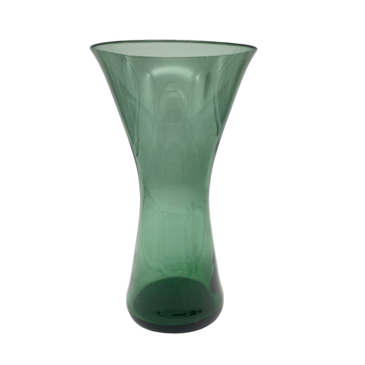 Vase turmalin grün Vintage Mid Century 50er 60er 70er Glas