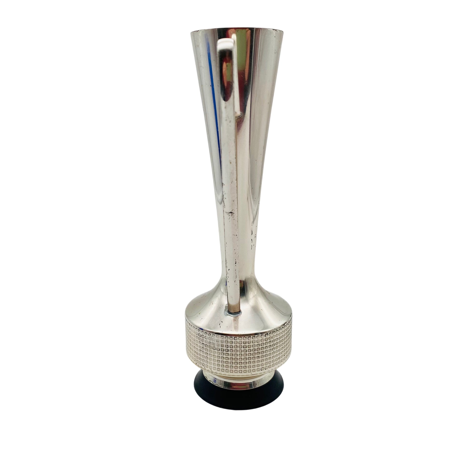 Vase versilbert mit Kunststoff 70er Jahre Vintage