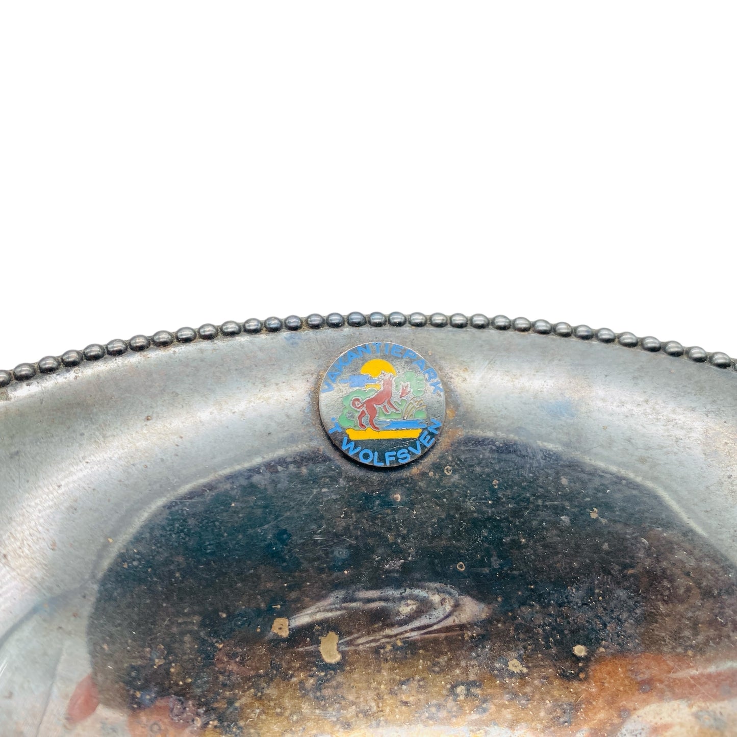 Versilberte Schale 60er 70er Jahre mit Kugelfüßen oval Niederlande