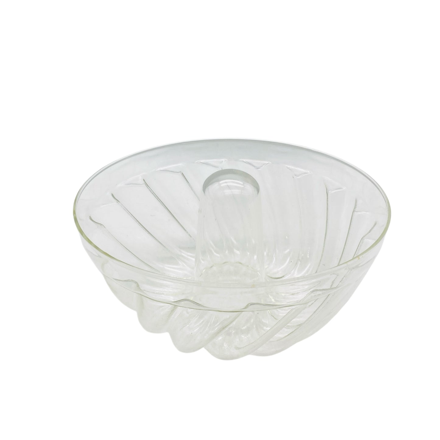 Vintage Backform aus Glas transparent Kugelhupf Form Rührkuchen D 20 cm