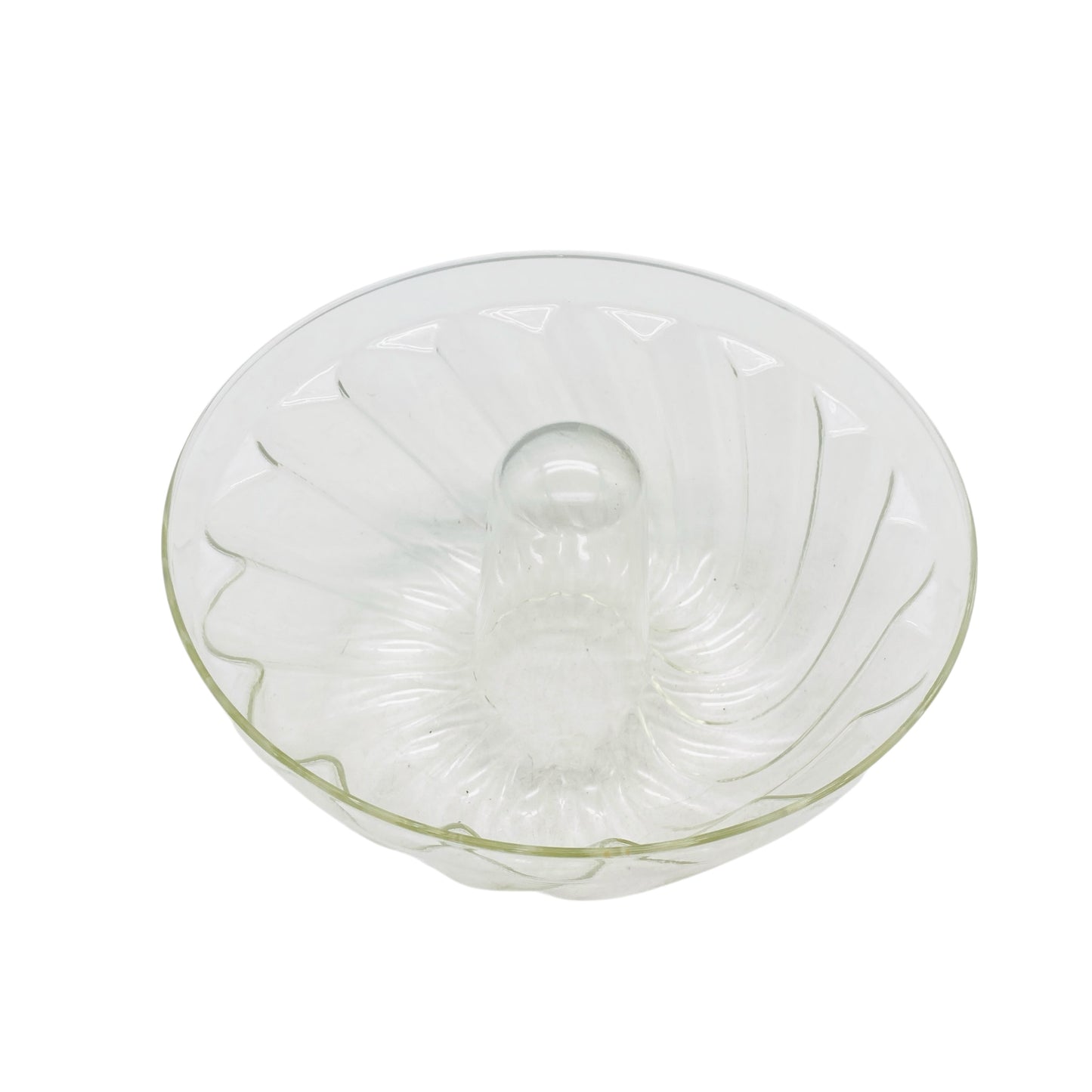 Vintage Backform aus Glas transparent Kugelhupf Form Rührkuchen D 20 cm