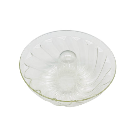 Vintage Backform aus Glas transparent Kugelhupf Form Rührkuchen D 20 cm