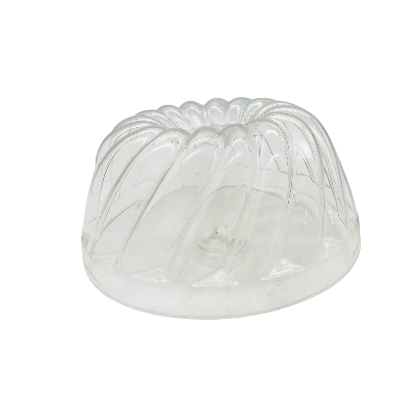 Vintage Backform aus Glas transparent Kugelhupf Form Rührkuchen D 20 cm