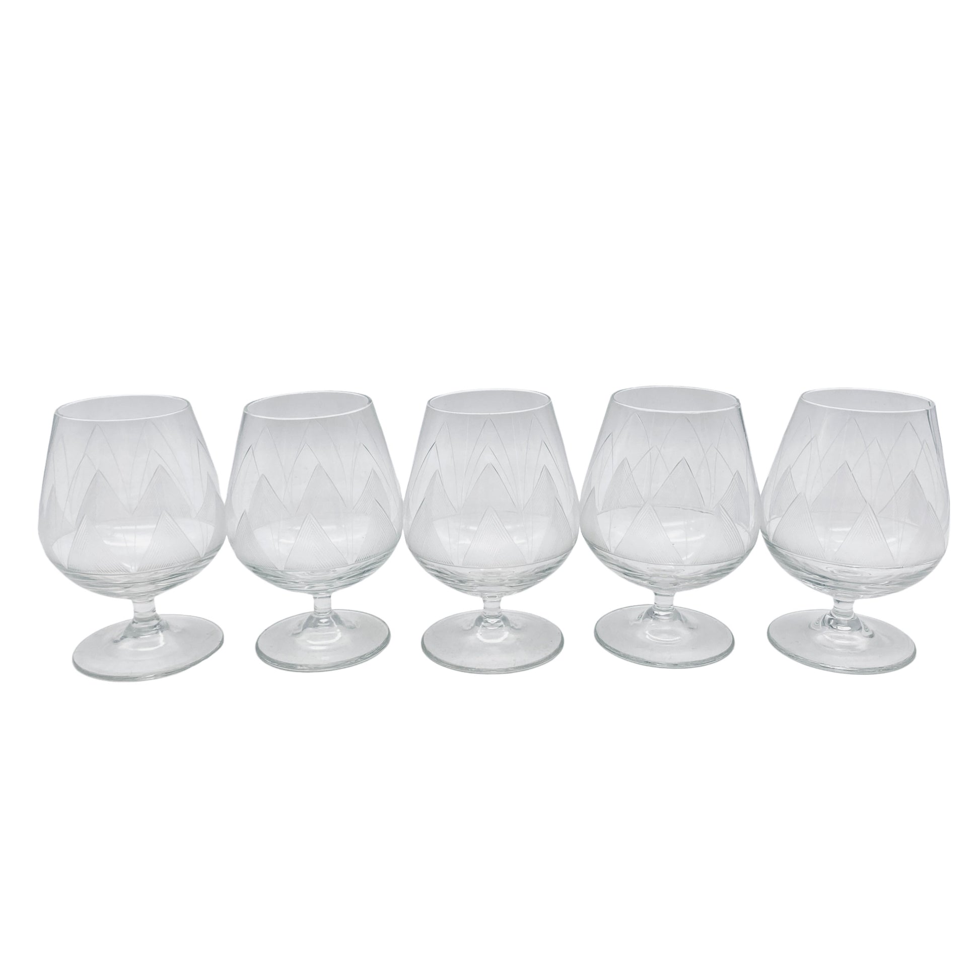 Vintage Cognacgläser Likörgläser beschliffen 50er 60er Gläser Glas