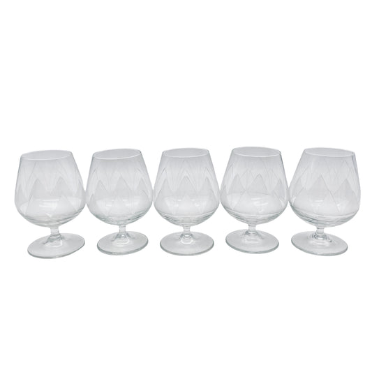 Vintage Cognacgläser Likörgläser beschliffen 50er 60er Gläser Glas