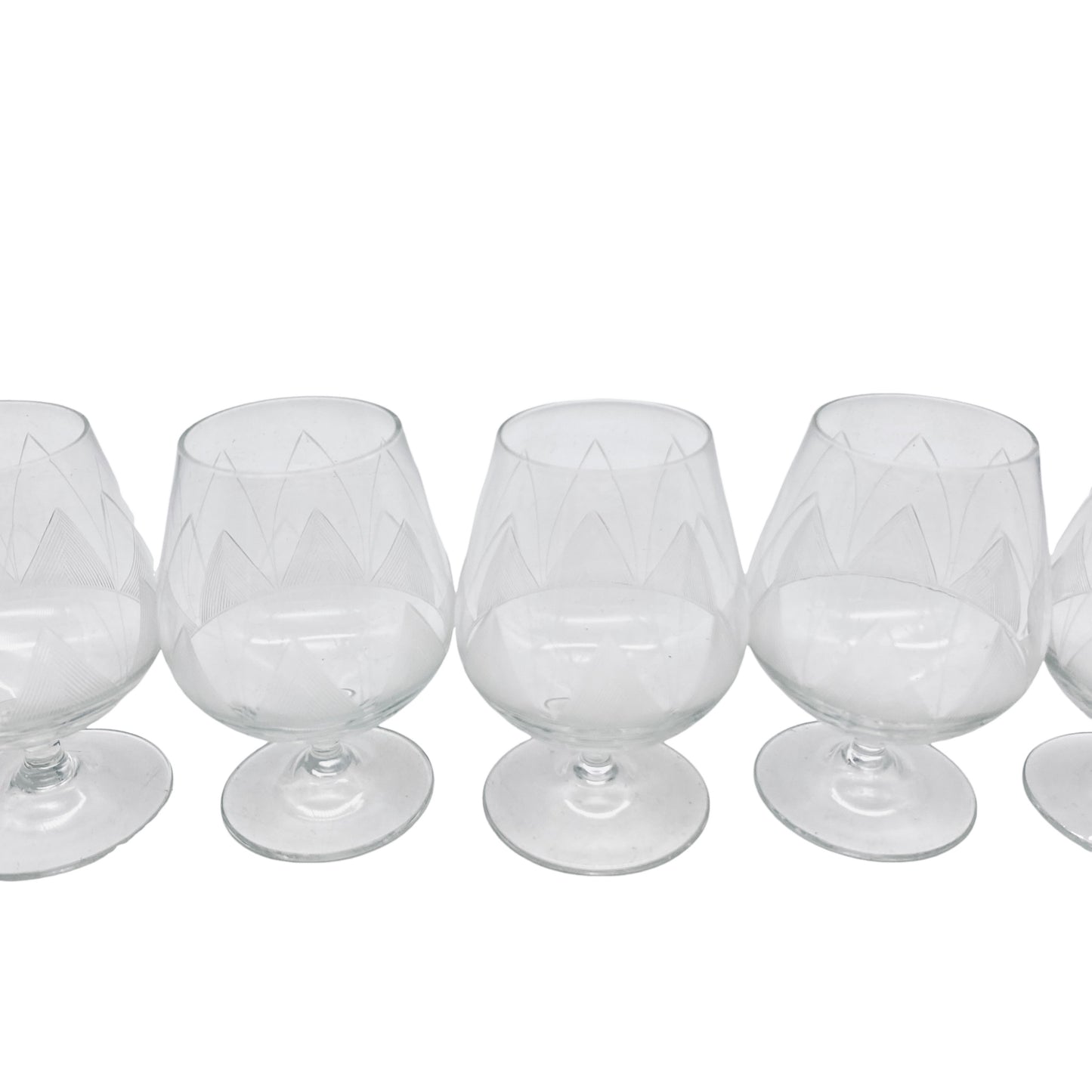 Vintage Cognacgläser Likörgläser beschliffen 50er 60er Gläser Glas